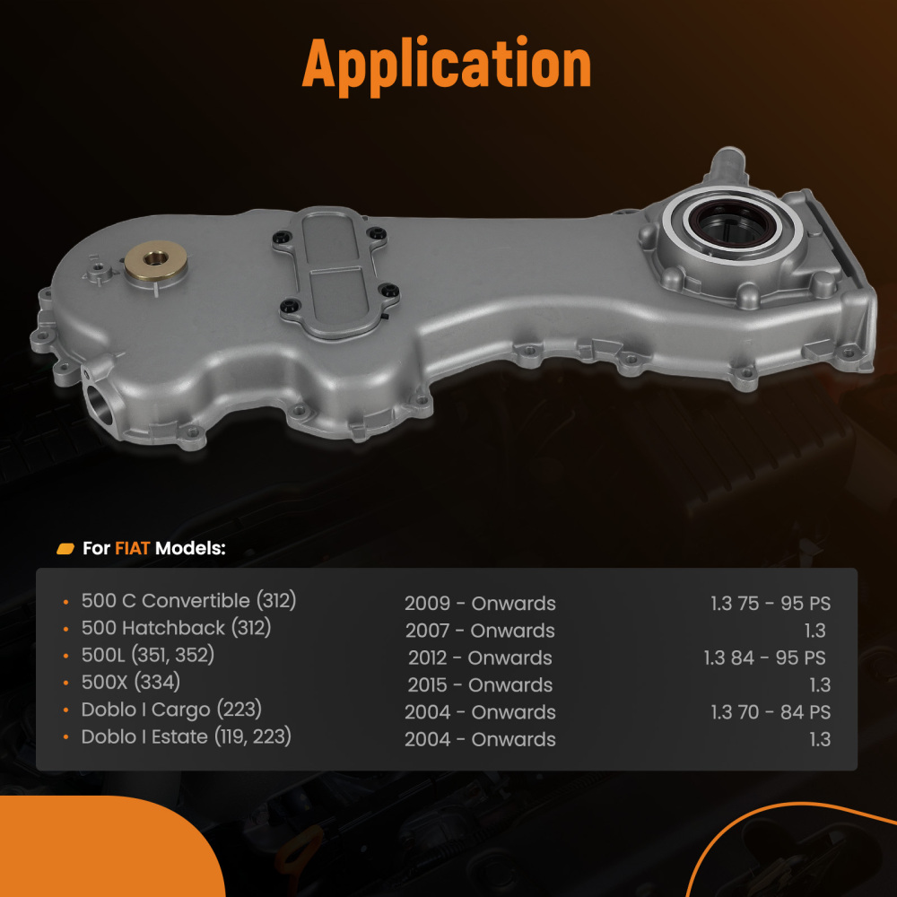 Engine Oil Pump compatible for FIAT 500 1.3L Hatchback 2007-2023 55185375 71740365