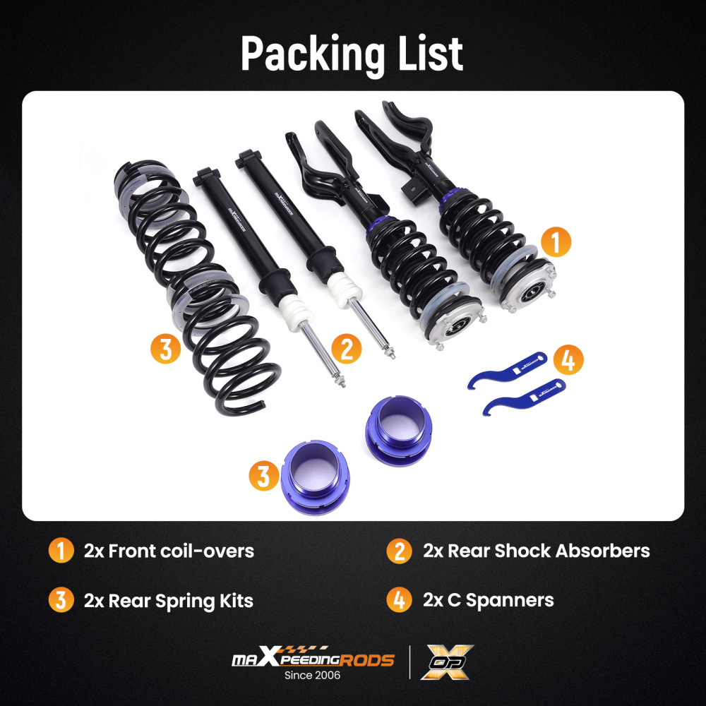 MaXpeedingrods Coilovers Lowering Kit compatible for Tesla model Y 2020+ AWD Height Adjustable