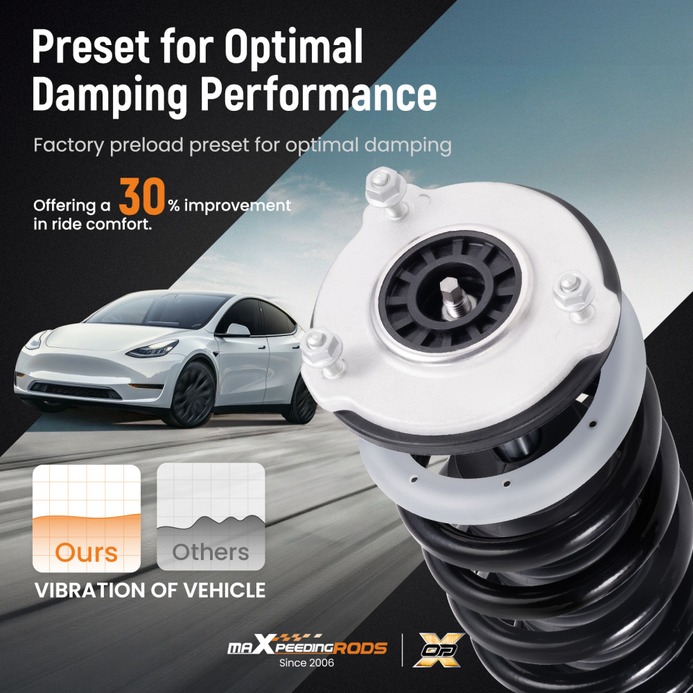MaXpeedingrods Coilovers Lowering Kit compatible for Tesla model Y 2020+ AWD Height Adjustable