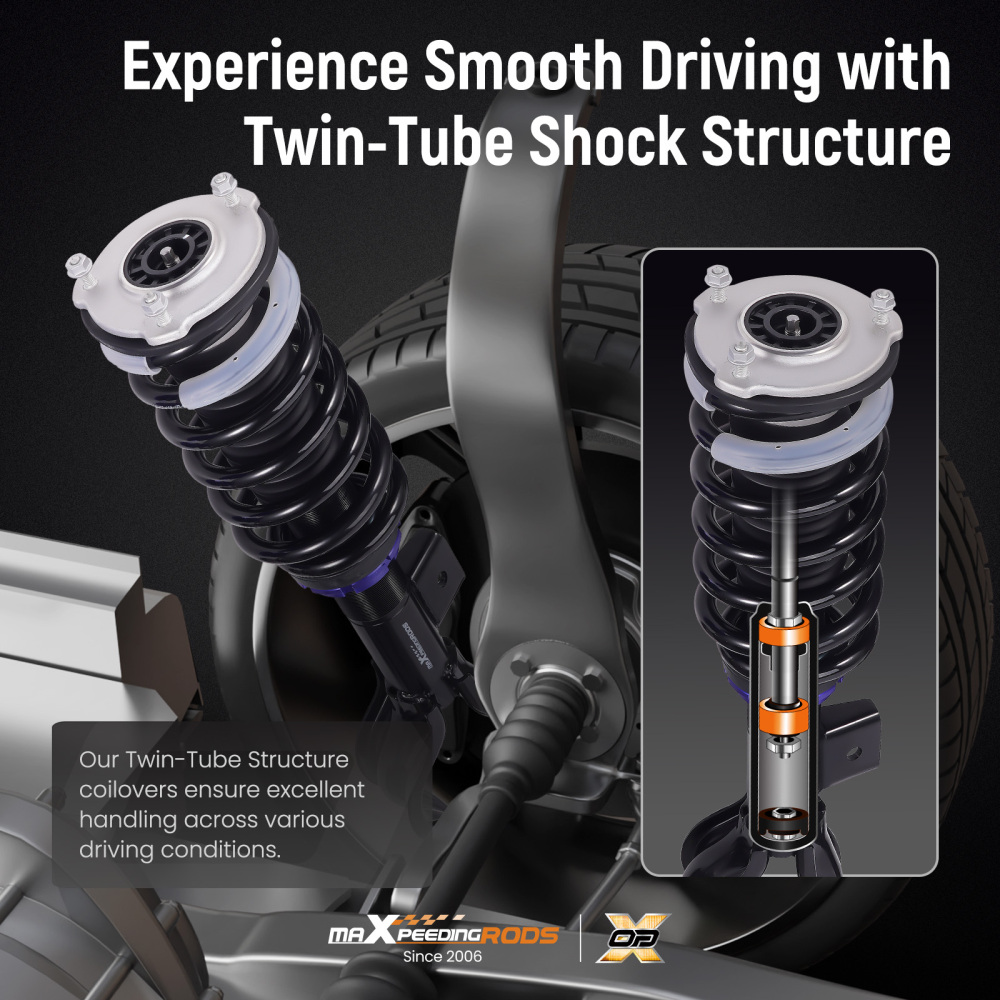 MaXpeedingrods Coilovers Lowering Kit compatible for Tesla model Y 2020+ AWD Height Adjustable