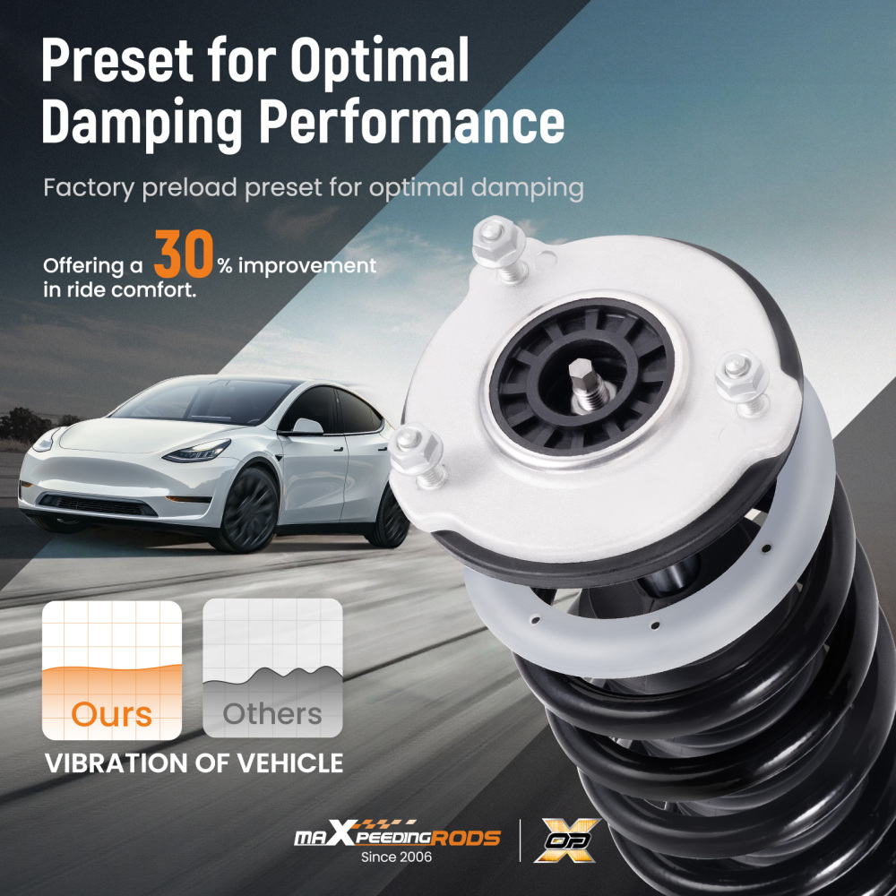 MaXpeedingrods Coilovers Lowering Kit compatible for Tesla model Y 2020+ RWD Height Adjustable