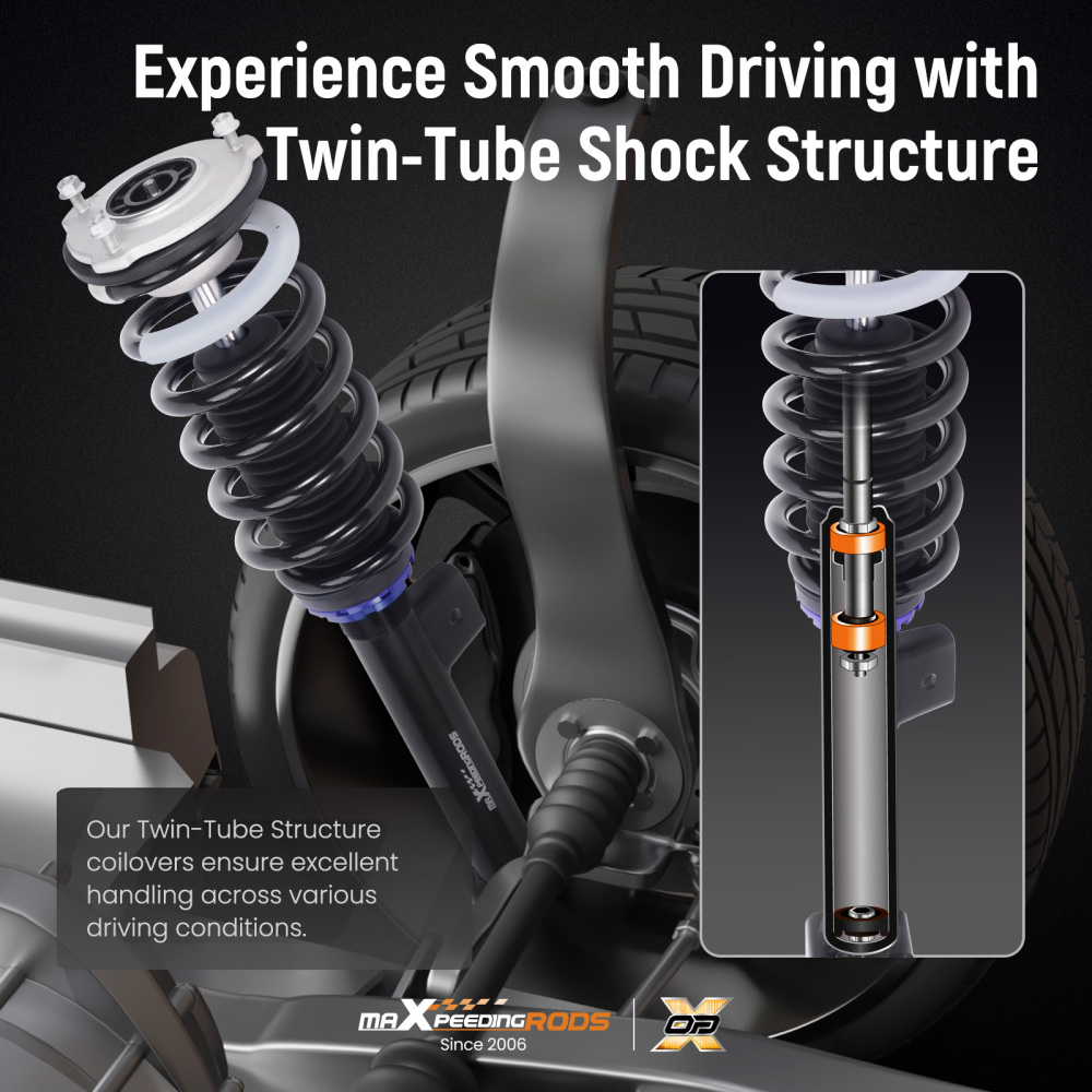 MaXpeedingrods Coilovers Lowering Kit compatible for Tesla model Y 2020+ RWD Height Adjustable