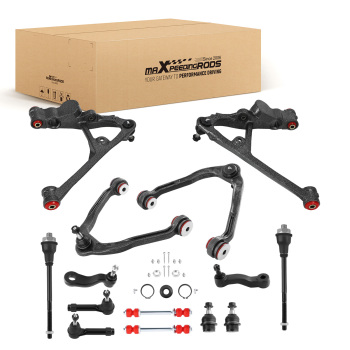 14x Upper Lower Control Arms Poly Bushing Tierod For 99-06 compatible for Silverado Sierra 1500