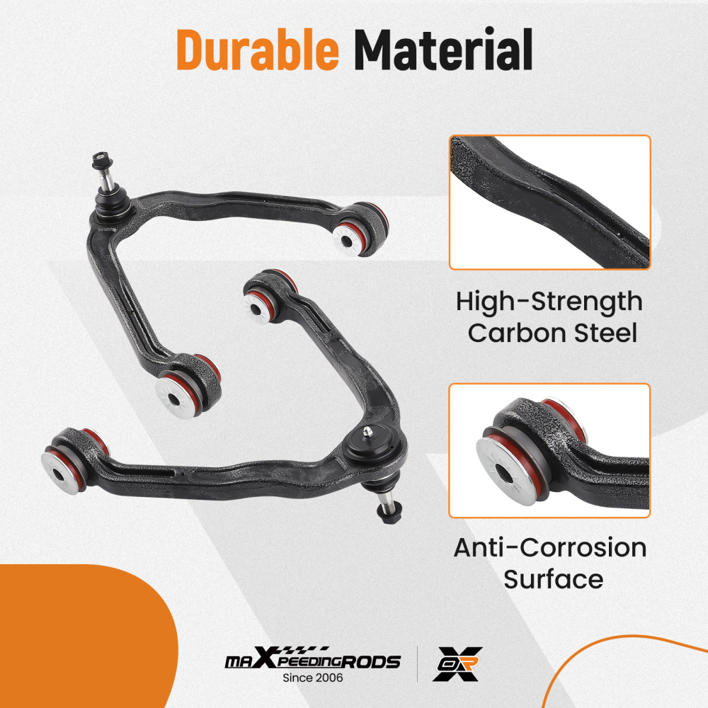 Front Upper Lower Control Arm w/PU for 1999-2003 compatible for Chevy Silverado GMC Sierra 4WD