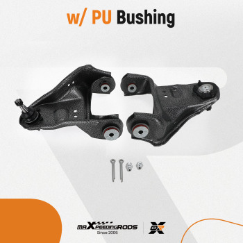 Front Upper Control Arm + Poly Bushing for 1984-2004 compatible for Chevy S10 Blazer 1995-2005