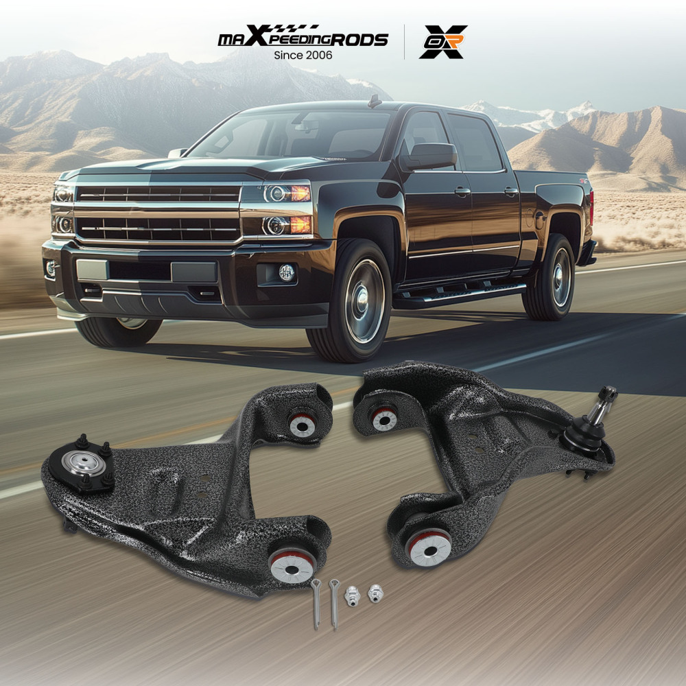 Front Upper Control Arm + Poly Bushing for 1984-2004 compatible for Chevy S10 Blazer 1995-2005