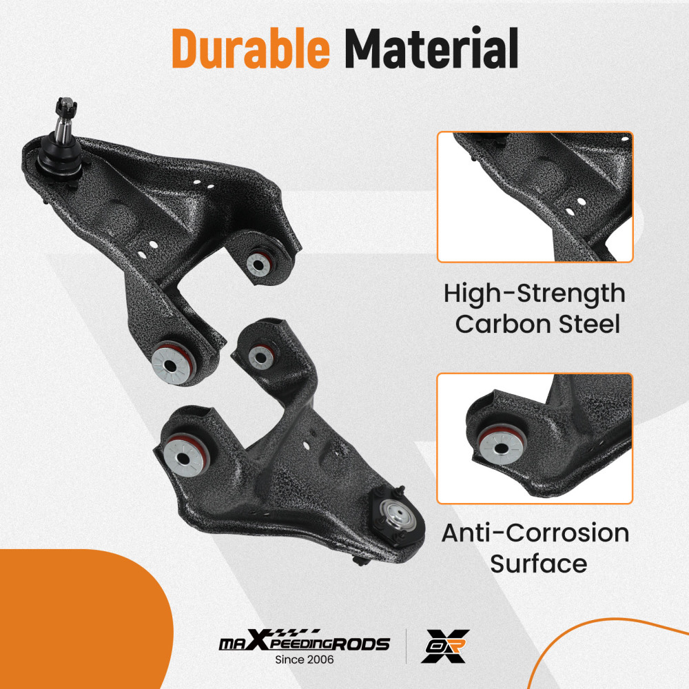 Front Upper Control Arm + Poly Bushing for 1984-2004 compatible for Chevy S10 Blazer 1995-2005