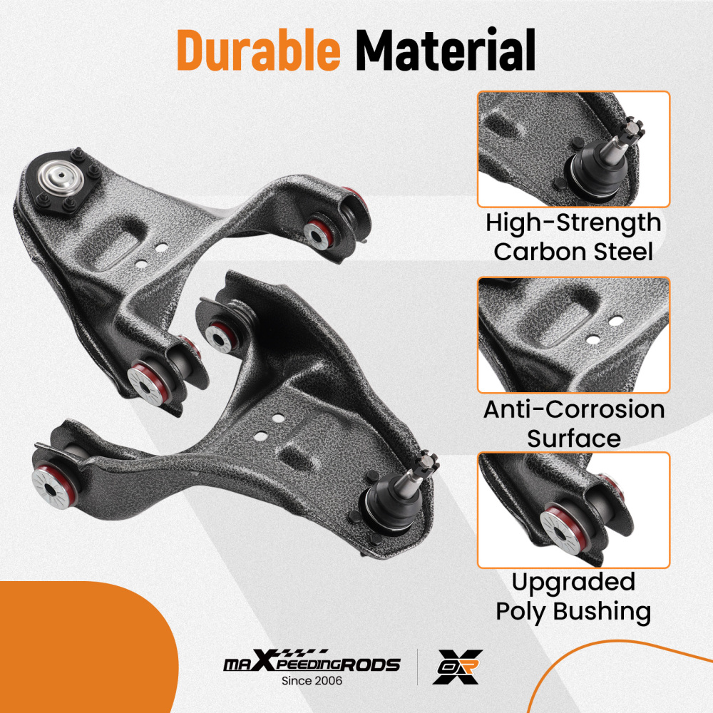 14x Front Upper Control Arms w/ Ball Joint compatible for Chevy Blazer S10 compatible for GMC Jimmy Sonoma