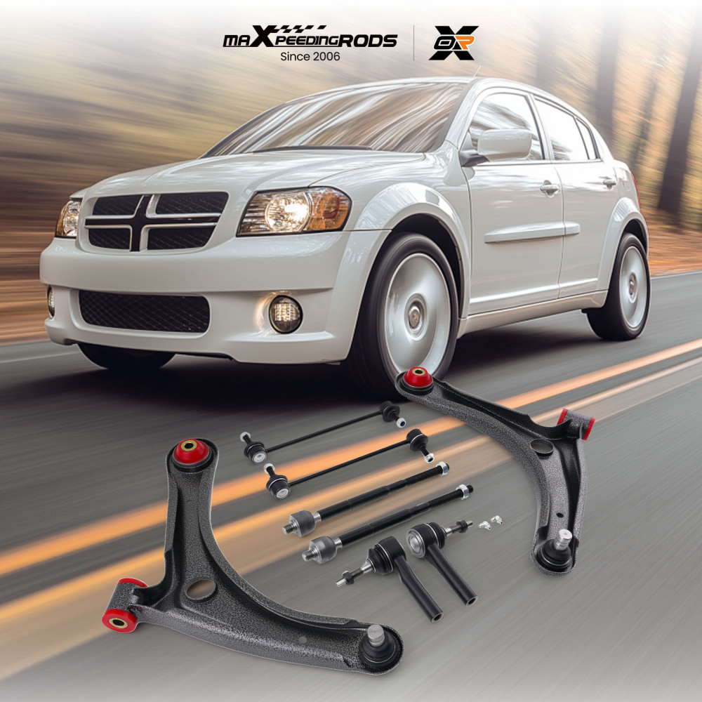 Front Lower Control Arm Tie Rod Kit compatible for Dodge Caliber Patriot Compass 2007-2017