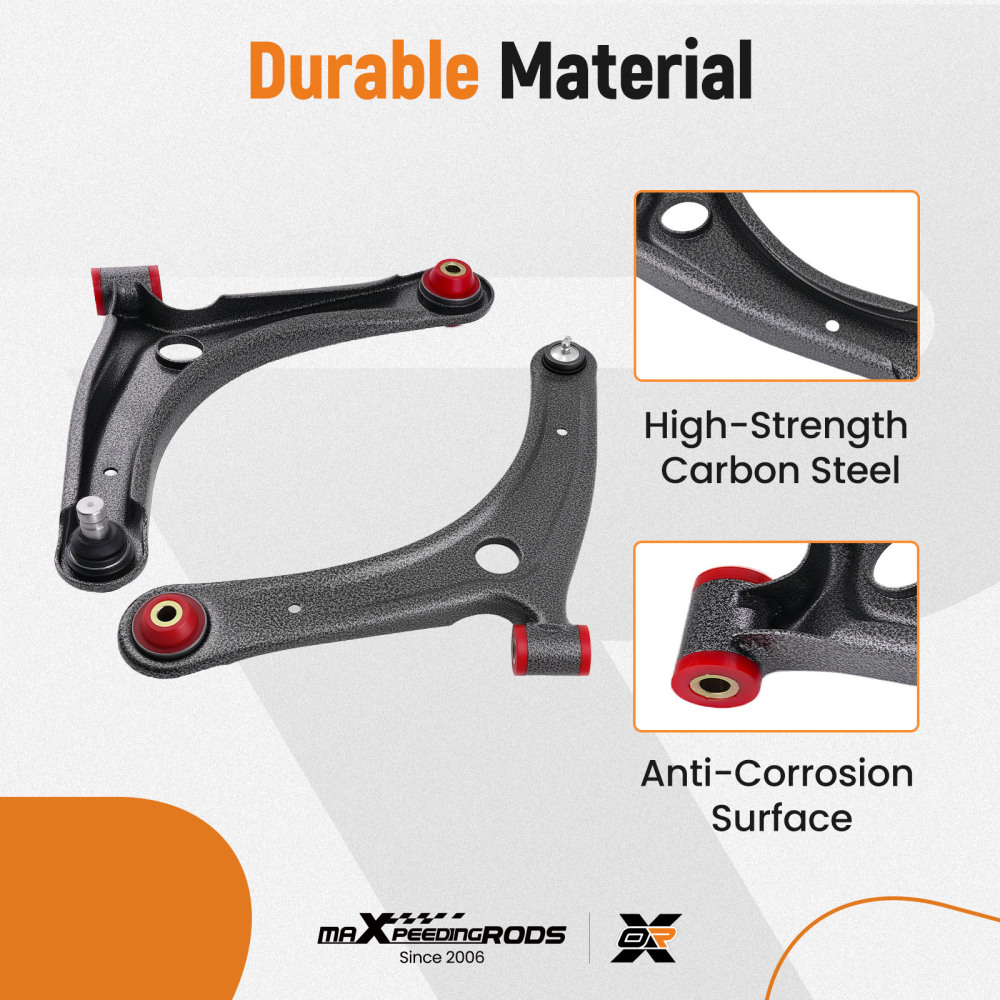 Front Lower Control Arm Tie Rod Kit compatible for Dodge Caliber Patriot Compass 2007-2017