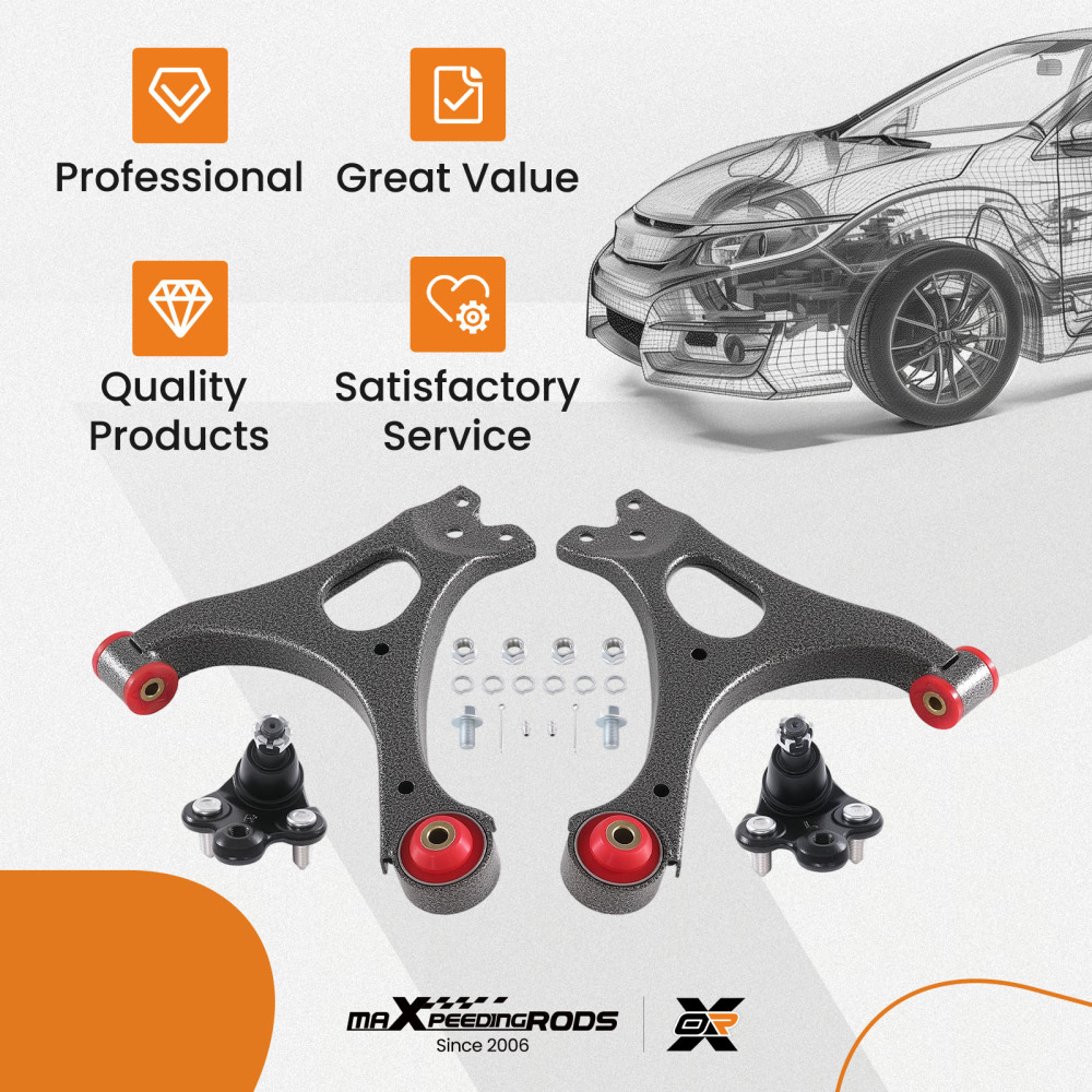maXpeedingrods Front Lower Control Arm Kit for Honda Civic Non Si 2006-2011