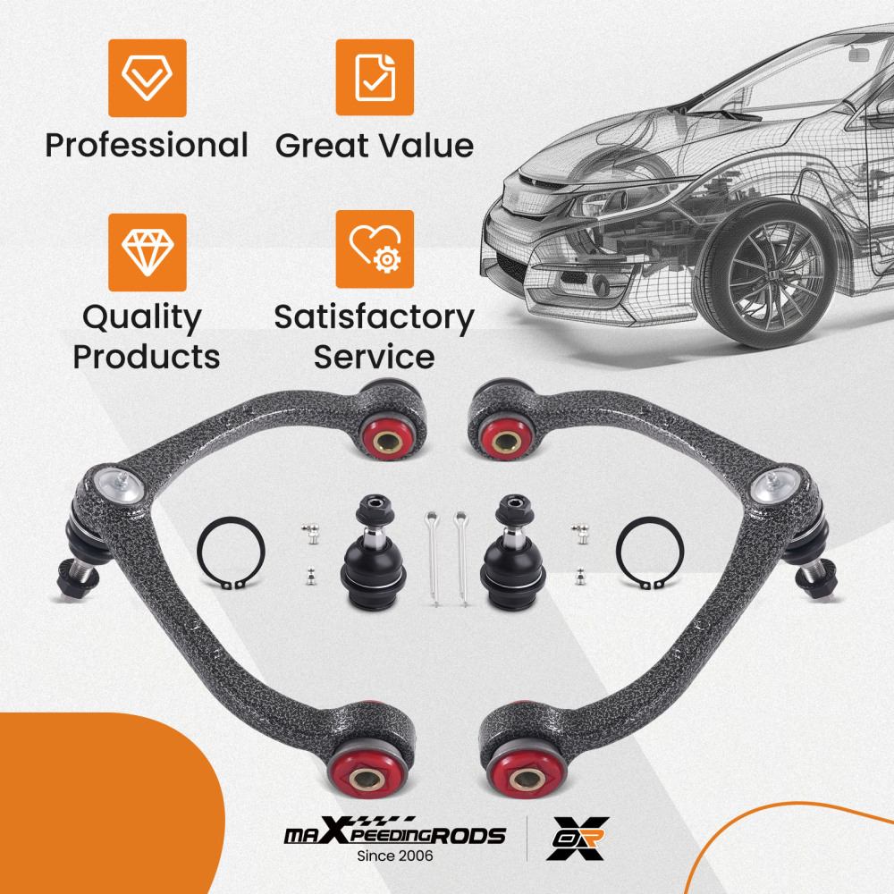 maXpeedingrods 4Pcs Front Upper Control Arm Kit for Dodge Dakota 2005-2010