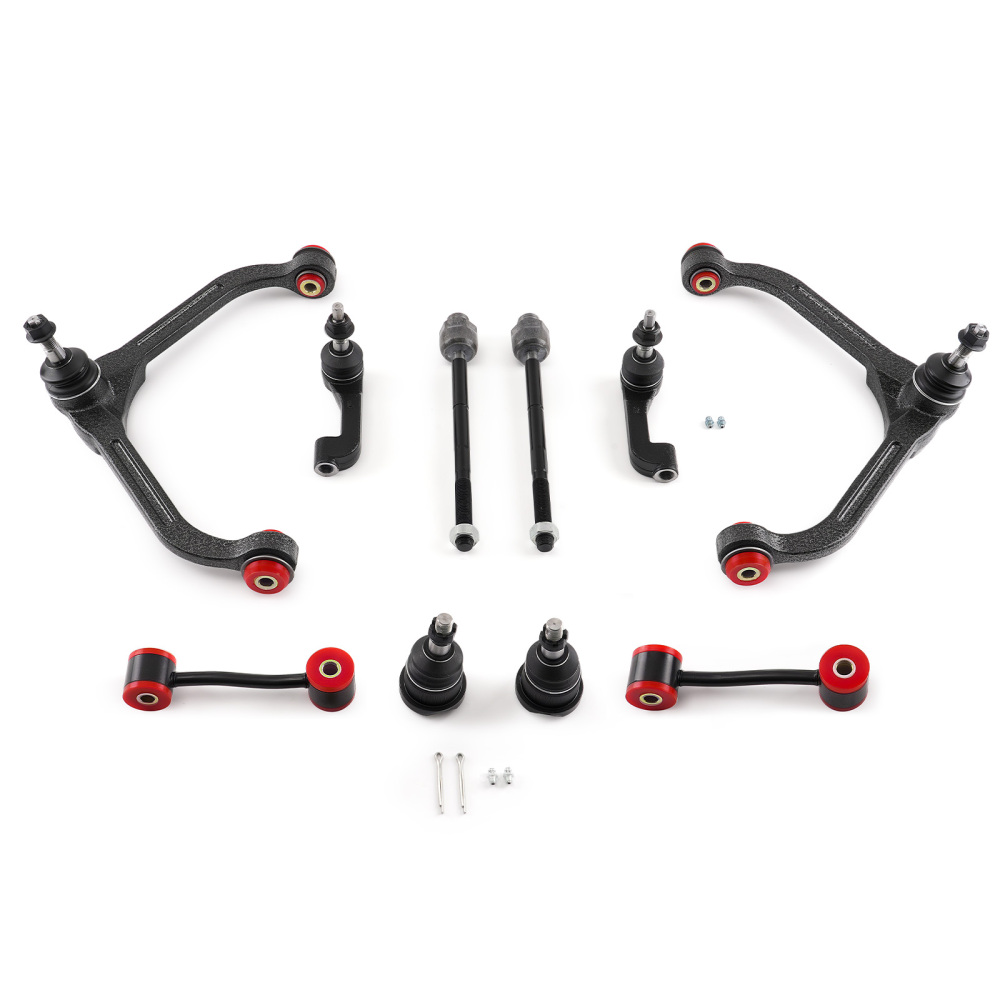 10x Front Upper Suspension Control Arm Tie Rod Kit for 2002 - 2004 compatible for Jeep Liberty