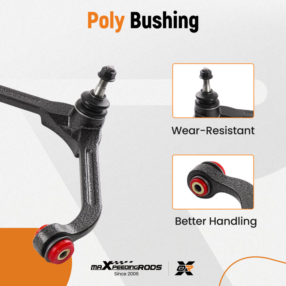 10x Front Upper Suspension Control Arm Tie Rod Kit for 2002 - 2004 compatible for Jeep Liberty