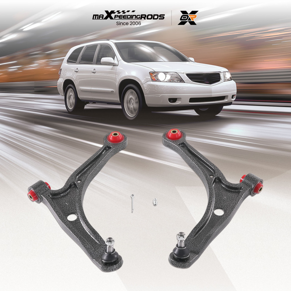 maXpeedingrods 2Pc Front Lower Control Arm with Ball Joint & Poly Bushing Compatible For Honda Pilot 2003-2008