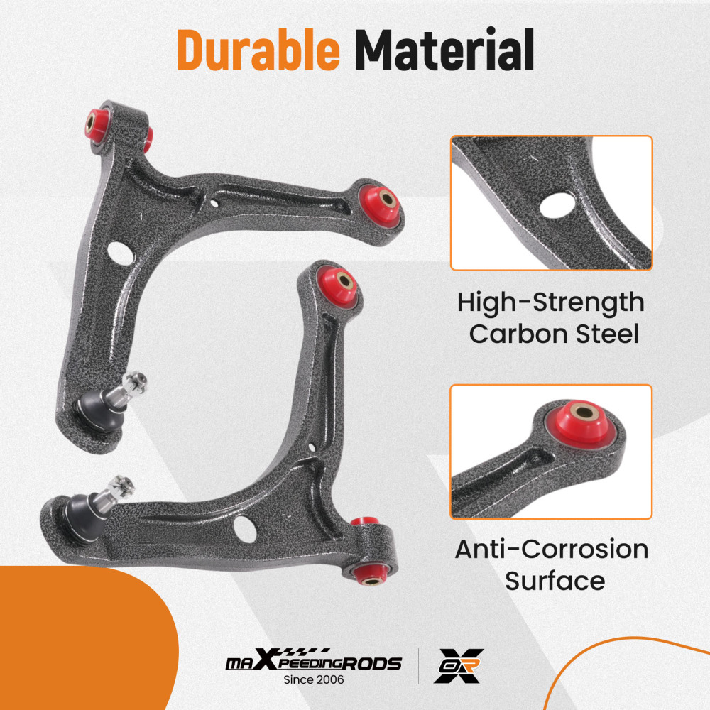 maXpeedingrods 2Pc Front Lower Control Arm with Ball Joint & Poly Bushing Compatible For Honda Pilot 2003-2008