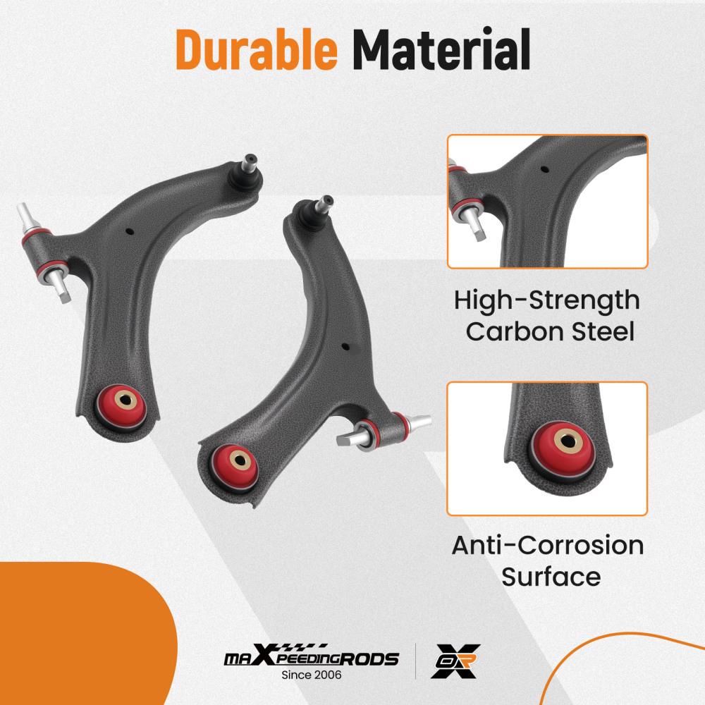 Front Lower Left Right Control Arms w/Ball Joints Compatible For Nissan Rogue 2008 - 2013