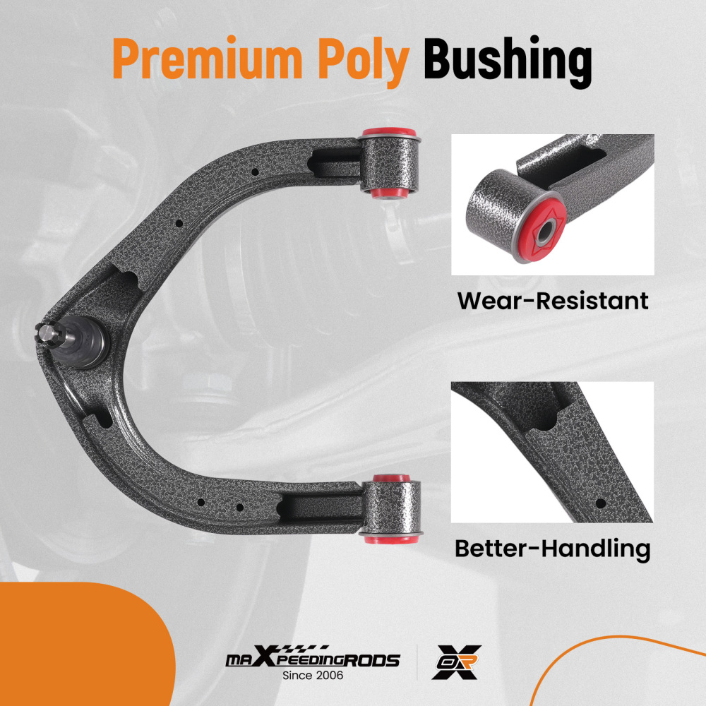 Front Upper Control Arm w/ Poly Bushing Tie Rod End Stabilizer compatible for Nissan Armada