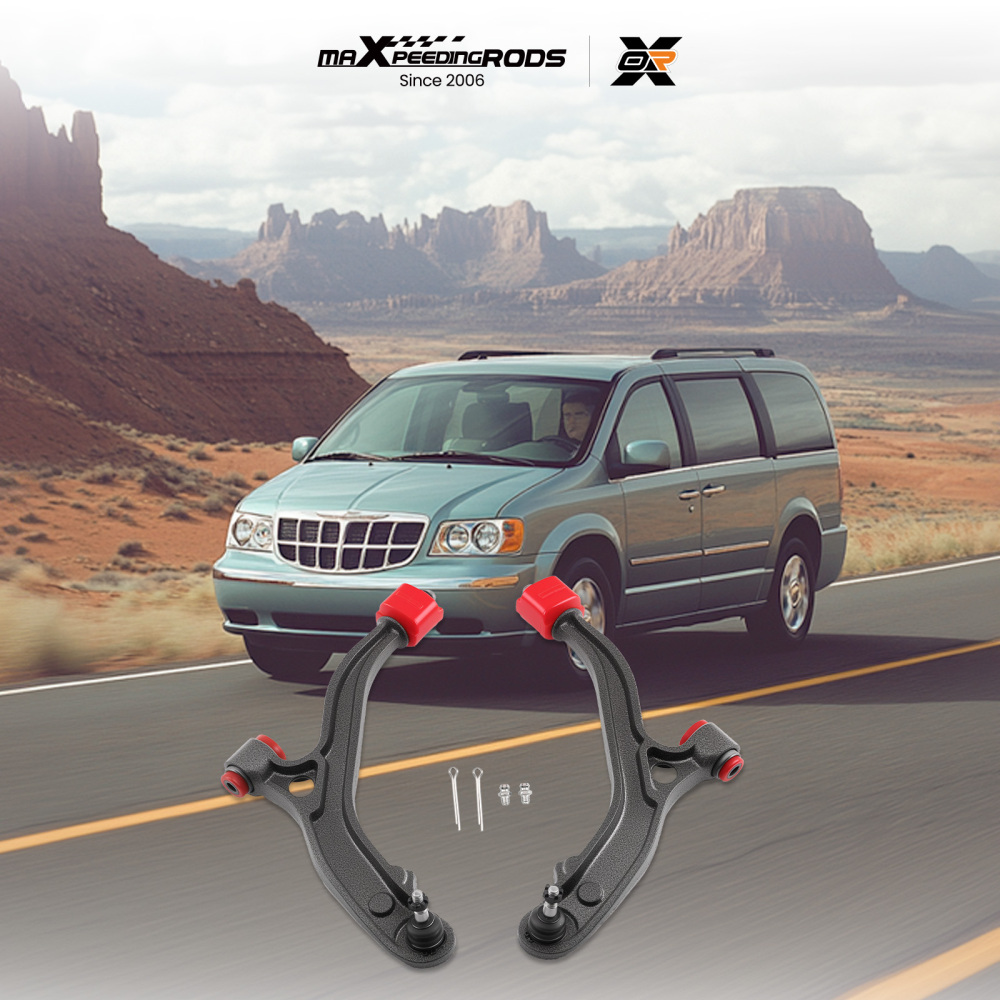 Front Lower Control Arms compatible for Dodge Voyager TownCountry 2001 2002 - 2007 3.3L