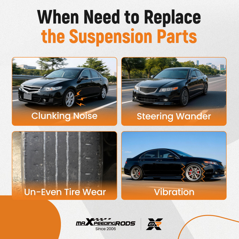 maXpeedingrods 16Pcs Front Suspension Kit for Honda Accord 2.4L 2003-2007