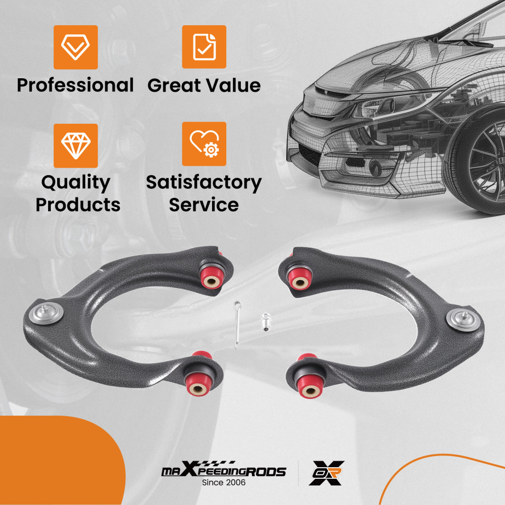 maXpeedingrods 2Pcs Front Upper Control Arm Kit for Honda Accord 2008-2014
