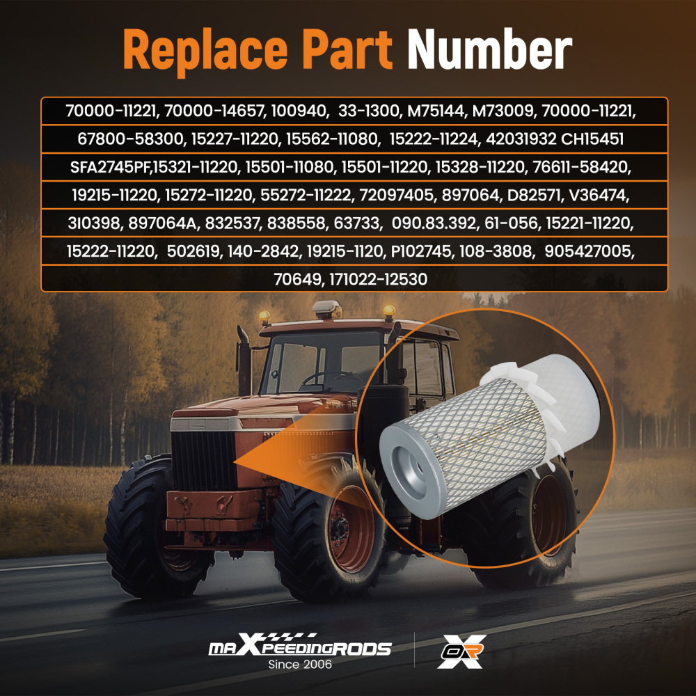 Air Filter compatible for Bobcat 310 313 440 443 443B 444 453 500 542B Skid Steer