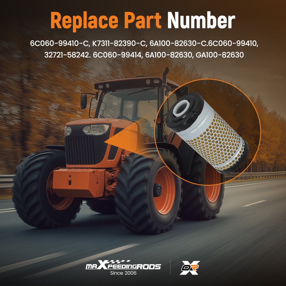 Air Filter 2PC compatible for Kubota B2400HSE B2410HSE RTV500R-A 6C060-99410-C Set