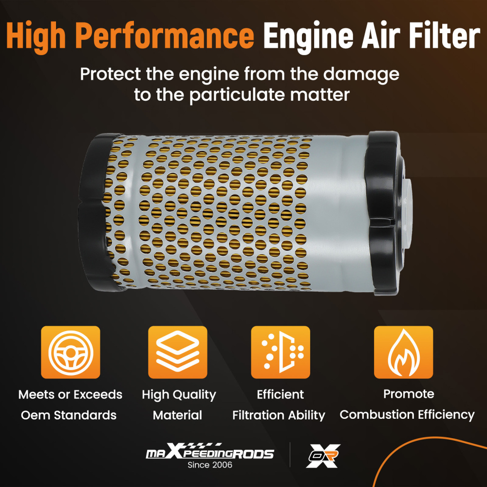 Air Filter 2PC compatible for Kubota B2400HSE B2410HSE RTV500R-A 6C060-99410-C Set