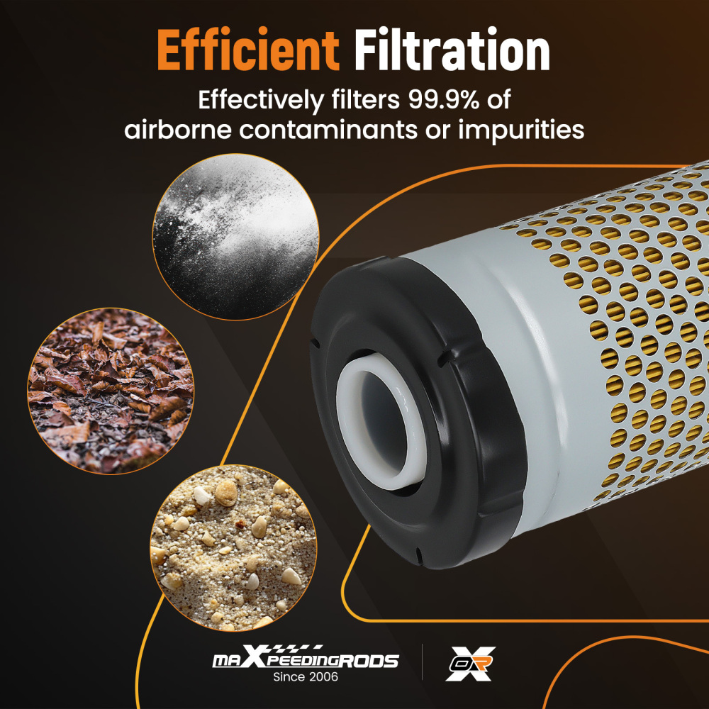Air Filter 2PC compatible for Kubota B2400HSE B2410HSE RTV500R-A 6C060-99410-C Set
