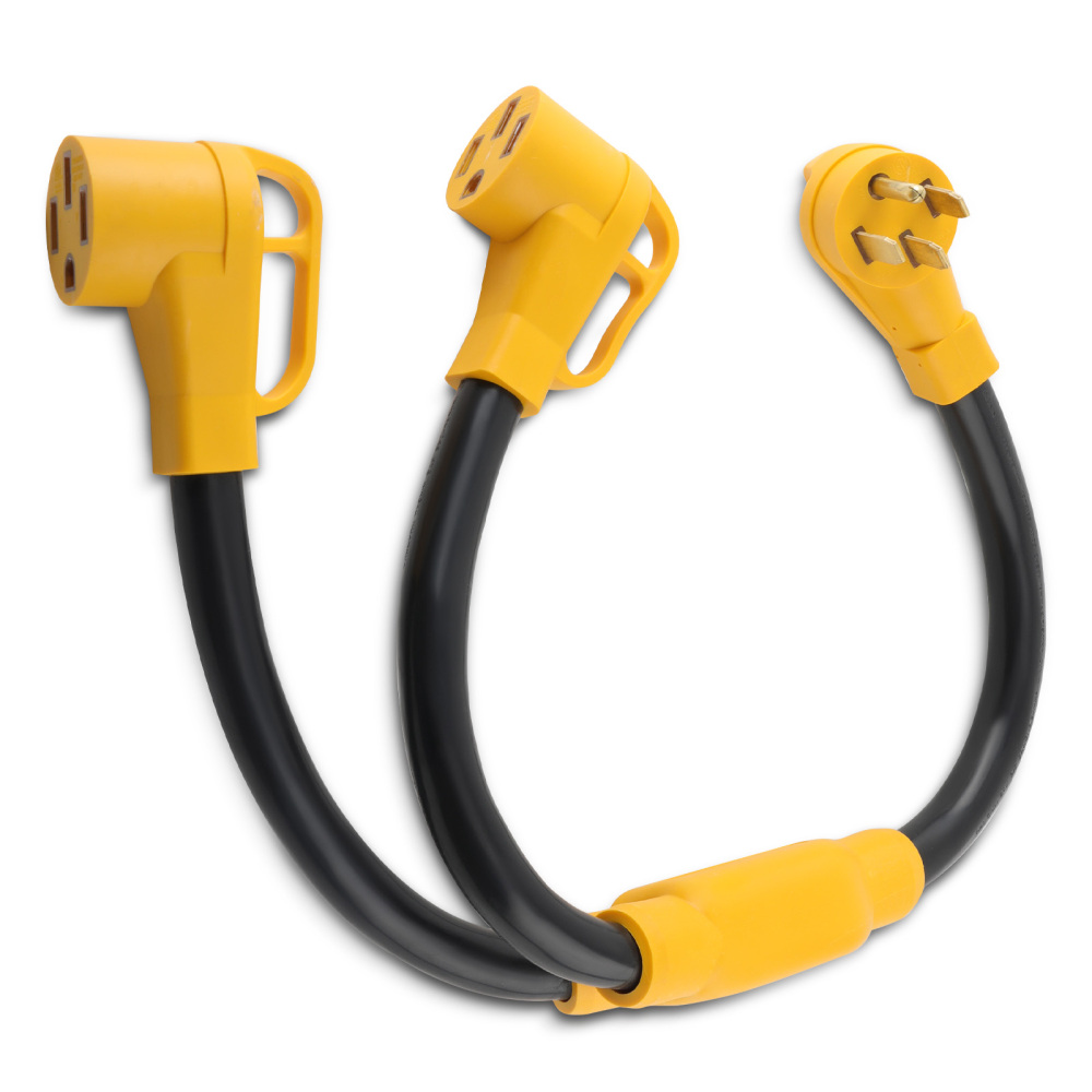 NEMA 14-50P to 2X 14-50R RV Adapter Power Cord 50 Amp Y Splitter,RV EV Charging