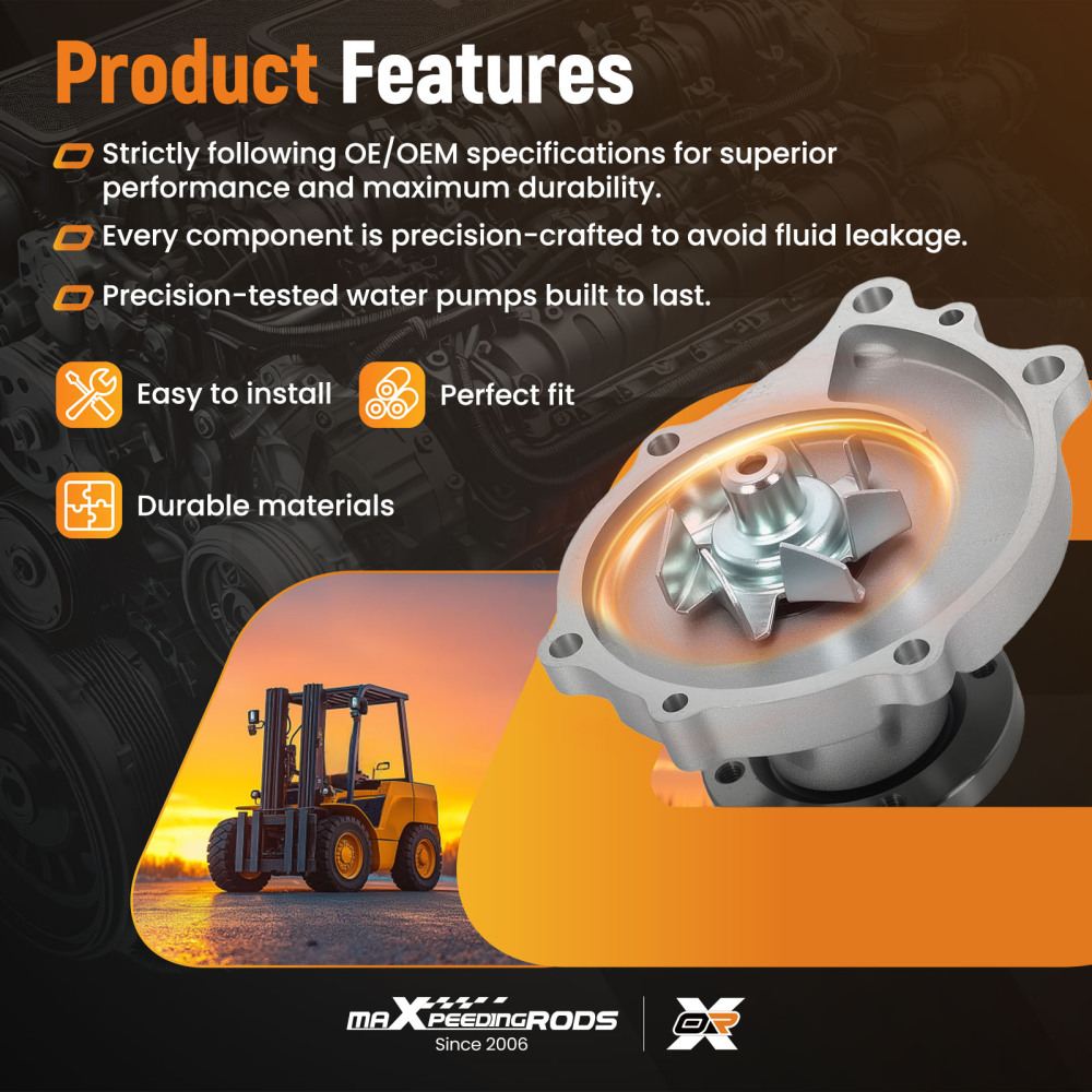 Coolant Pump compatible for Nissan K21 Forklift 21010FU425 91H2002580 21010-FU425