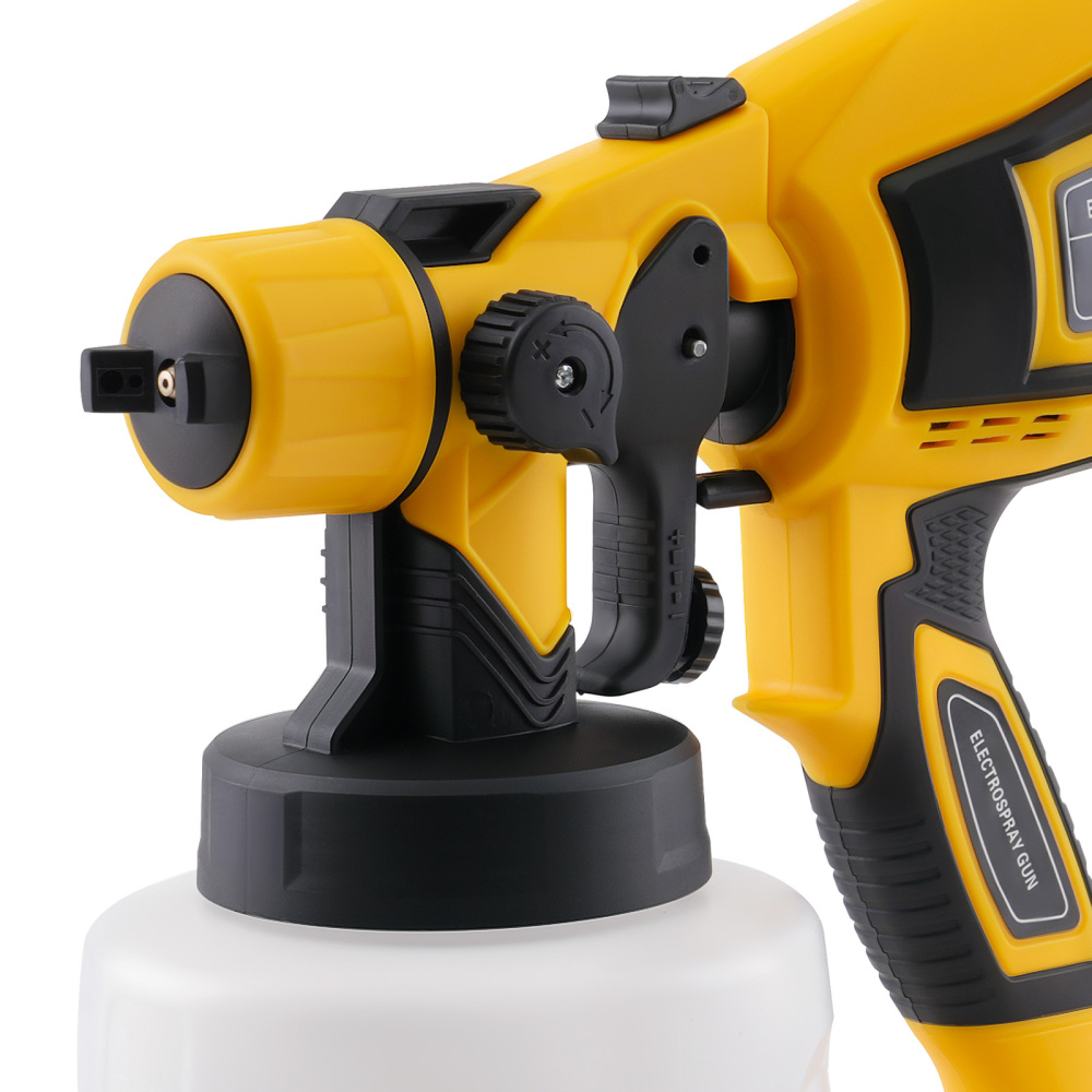 600W-850W Electric HVLP Paint Sprayer Gun 4 Nozzles 1200ml Flow Control Kit