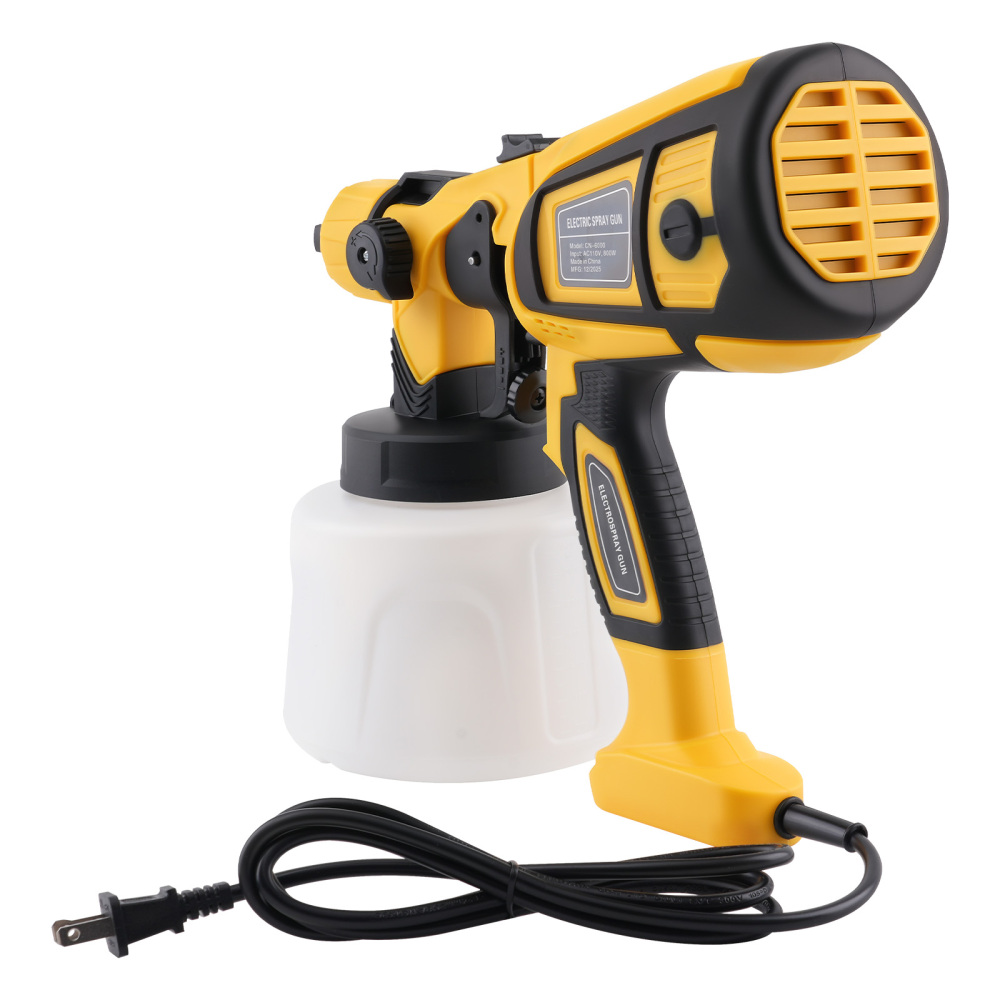 600W-850W Electric HVLP Paint Sprayer Gun 4 Nozzles 1200ml Flow Control Kit