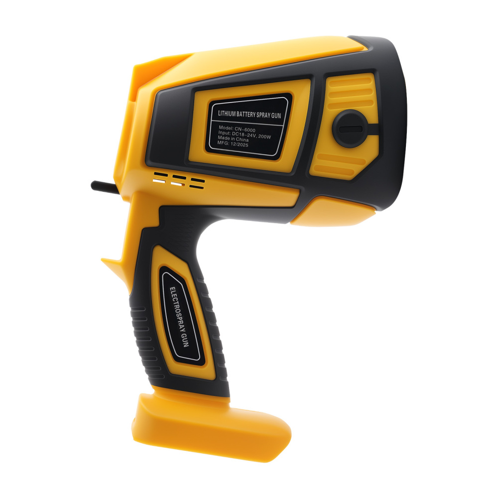 200W Electric Gun HVLP Paint Sprayer 18V-24V 5 Nozzles Adjustable Pattern