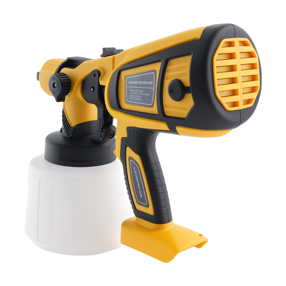 200W Electric Gun HVLP Paint Sprayer 18V-24V 5 Nozzles Adjustable Pattern