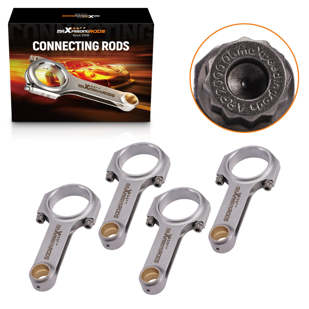 Racing Connecting Rod Rods compatible for Porsche 914 2.0L 4cyl Bielle Pleuel 131mm 