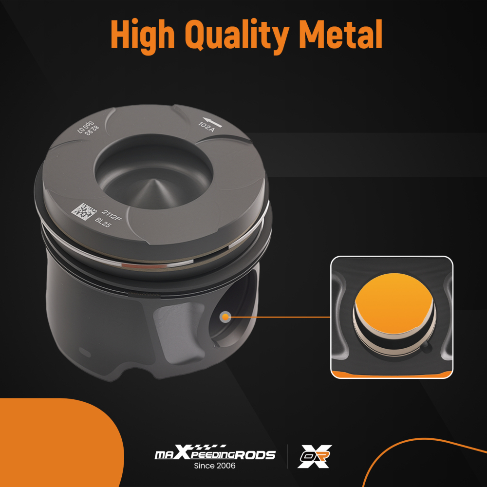 Piston Kit compatible for Jeep Grand Cherokee Gladiator compatible for RAM 1500 EXF 3.0L V6 Diesel 2014-22