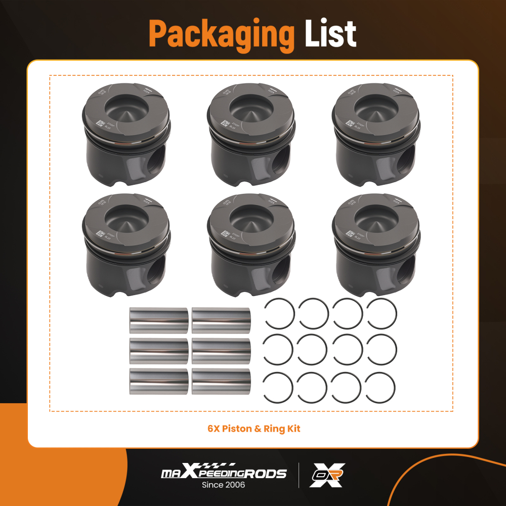 Piston Kit compatible for Jeep Grand Cherokee Gladiator compatible for RAM 1500 EXF 3.0L V6 Diesel 2014-22