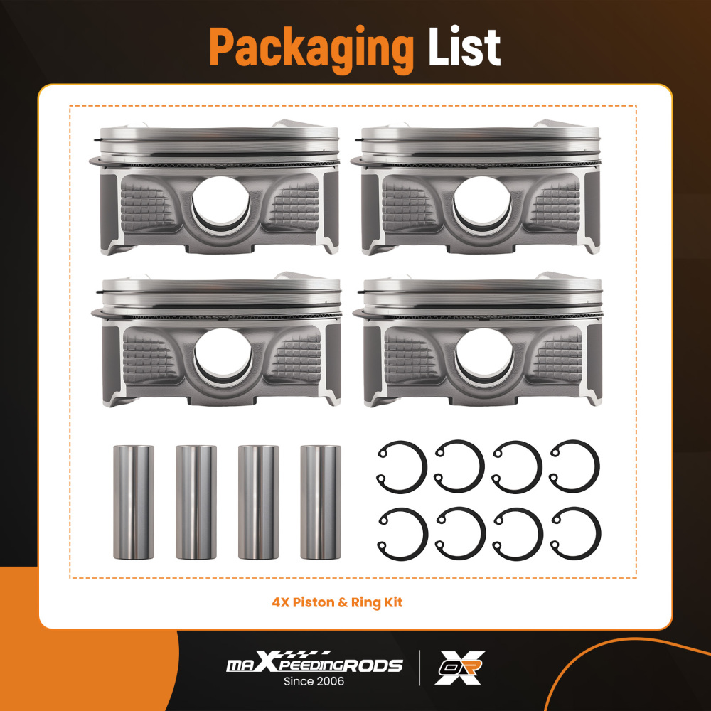 PistonsRings Set For 06-10 compatible for Subaru Legacy compatible for Forester Outback 2.5 SOHC EJ253