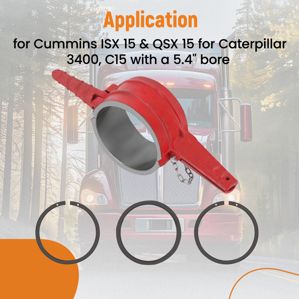 Piston Ring Compressor Tool, AdapterAnti-Polishing Ring Kit compatible for Cummins ISX