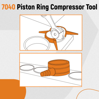 Piston Ring Compressor Tool, AdapterAnti-Polishing Ring Kit compatible for Cummins ISX