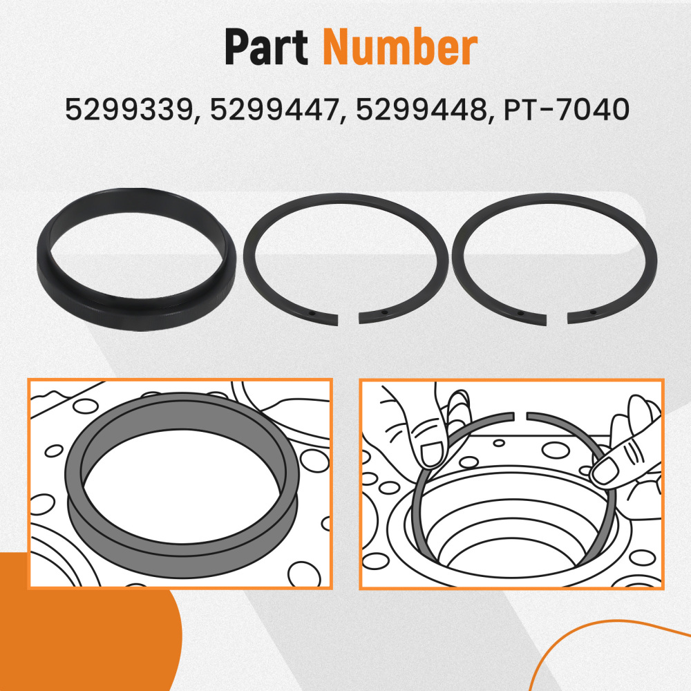 Piston Ring Compressor Tool, AdapterAnti-Polishing Ring Kit compatible for Cummins ISX