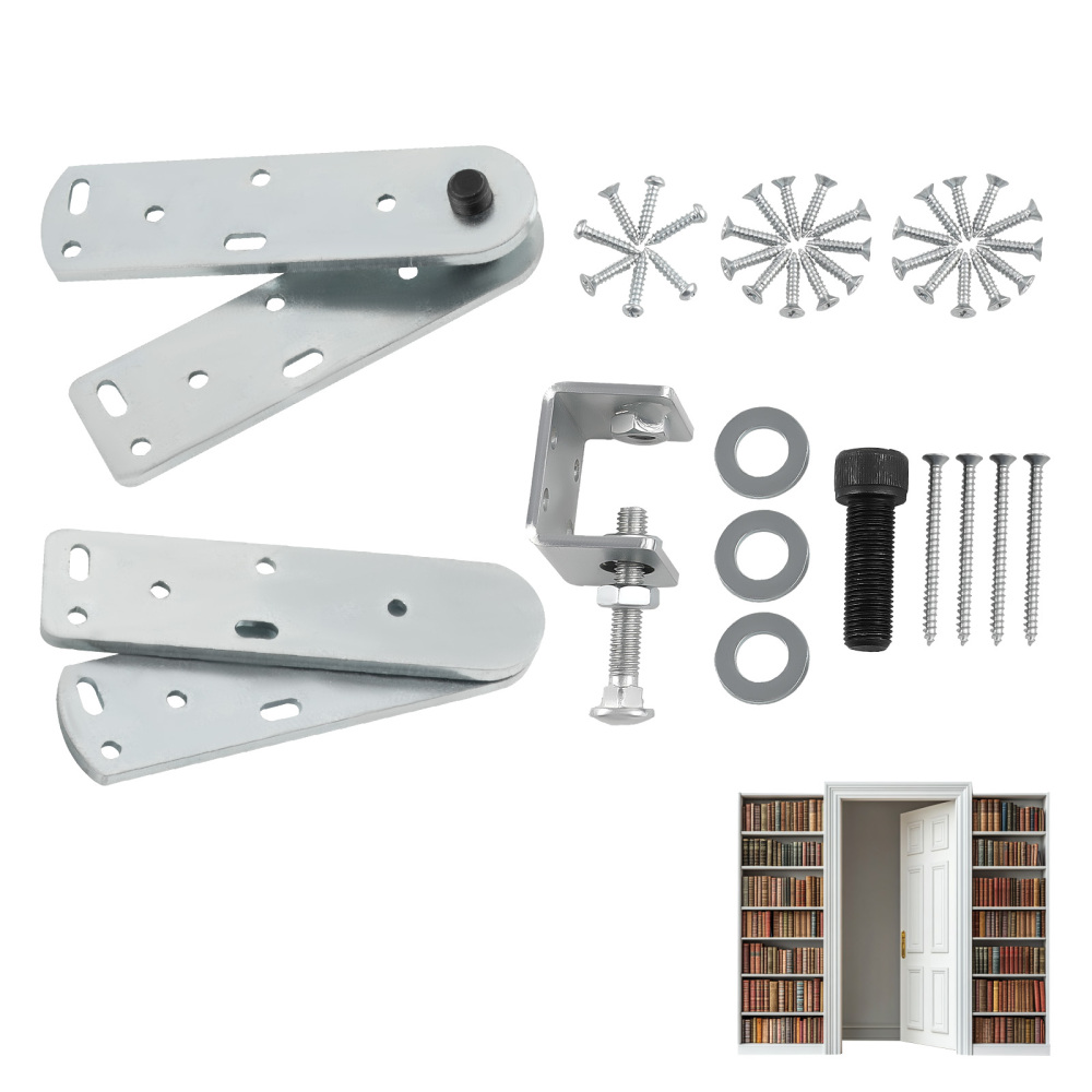 Pivot Hinge Kit for Hidden Bookcase Door Secret Door 500 lbs Weight Capacity