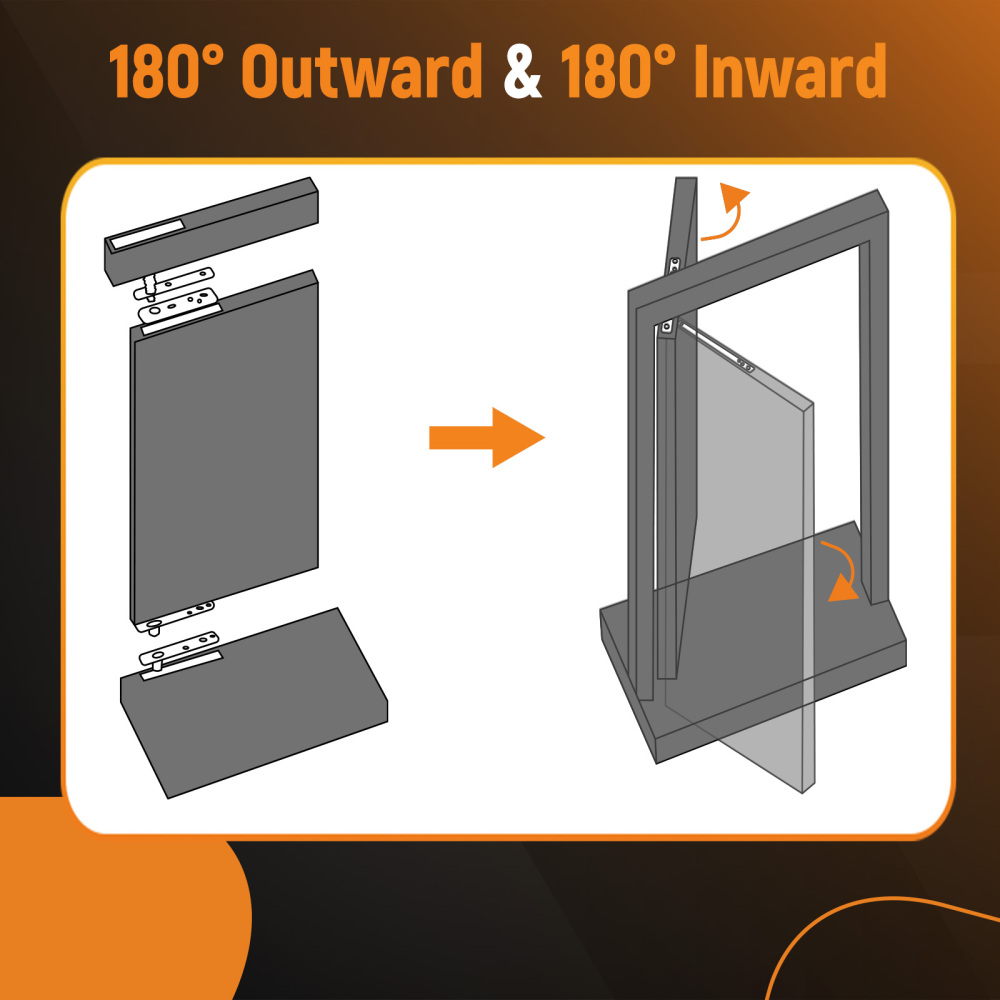 1 Set Pivot Hinge Kit For Hidden Bookcase Door Secret Door