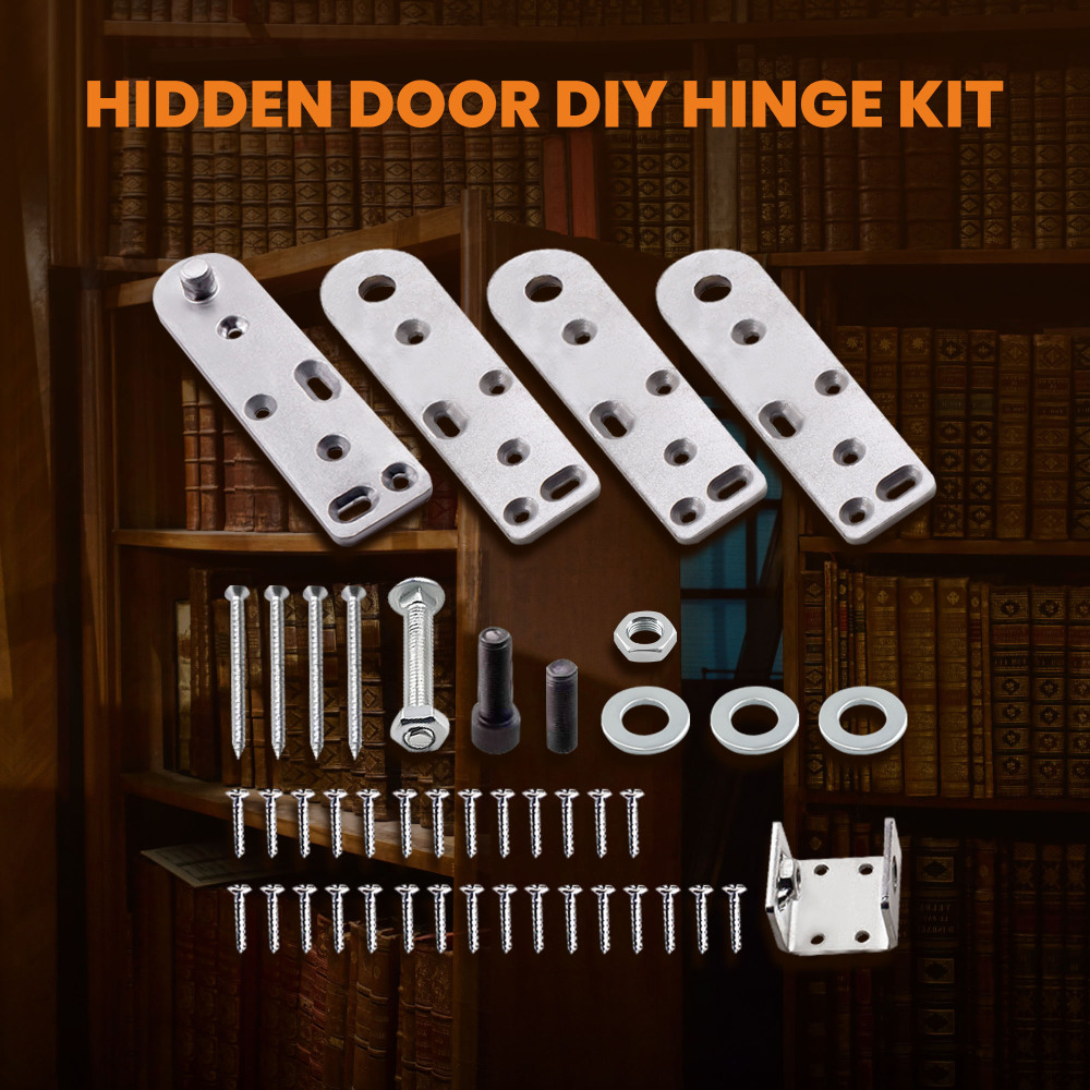 1 Set Pivot Hinge Kit For Hidden Bookcase Door Secret Door