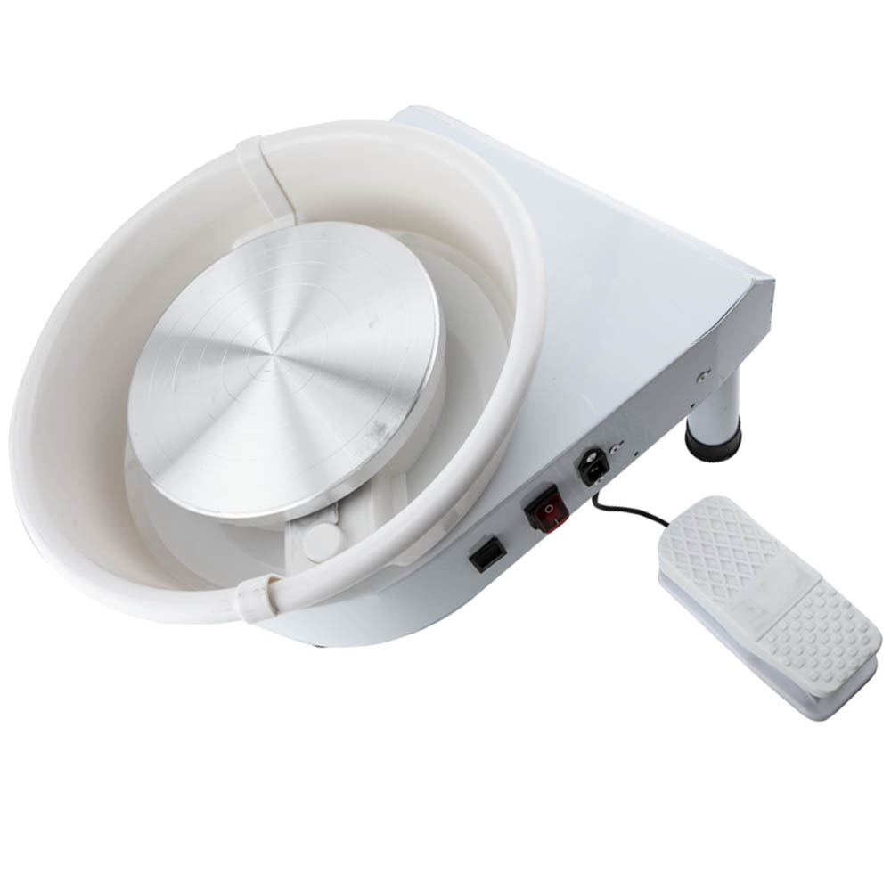Stainless Steel compatible for White 250W 25CM Pottery Wheel Ceramic Machine Art Craft DIY