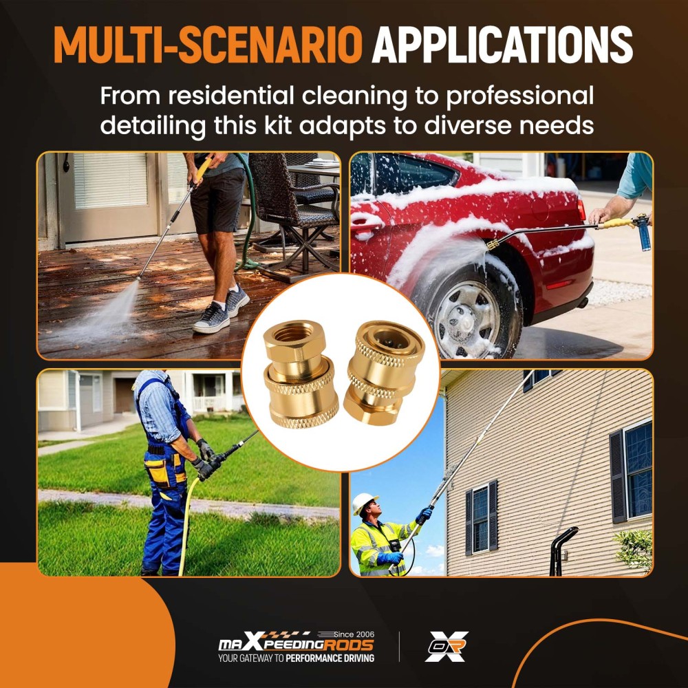 1/4 Quick Connect Adapter to Female NPT Brass for Pressure Washer Pump 2PCS