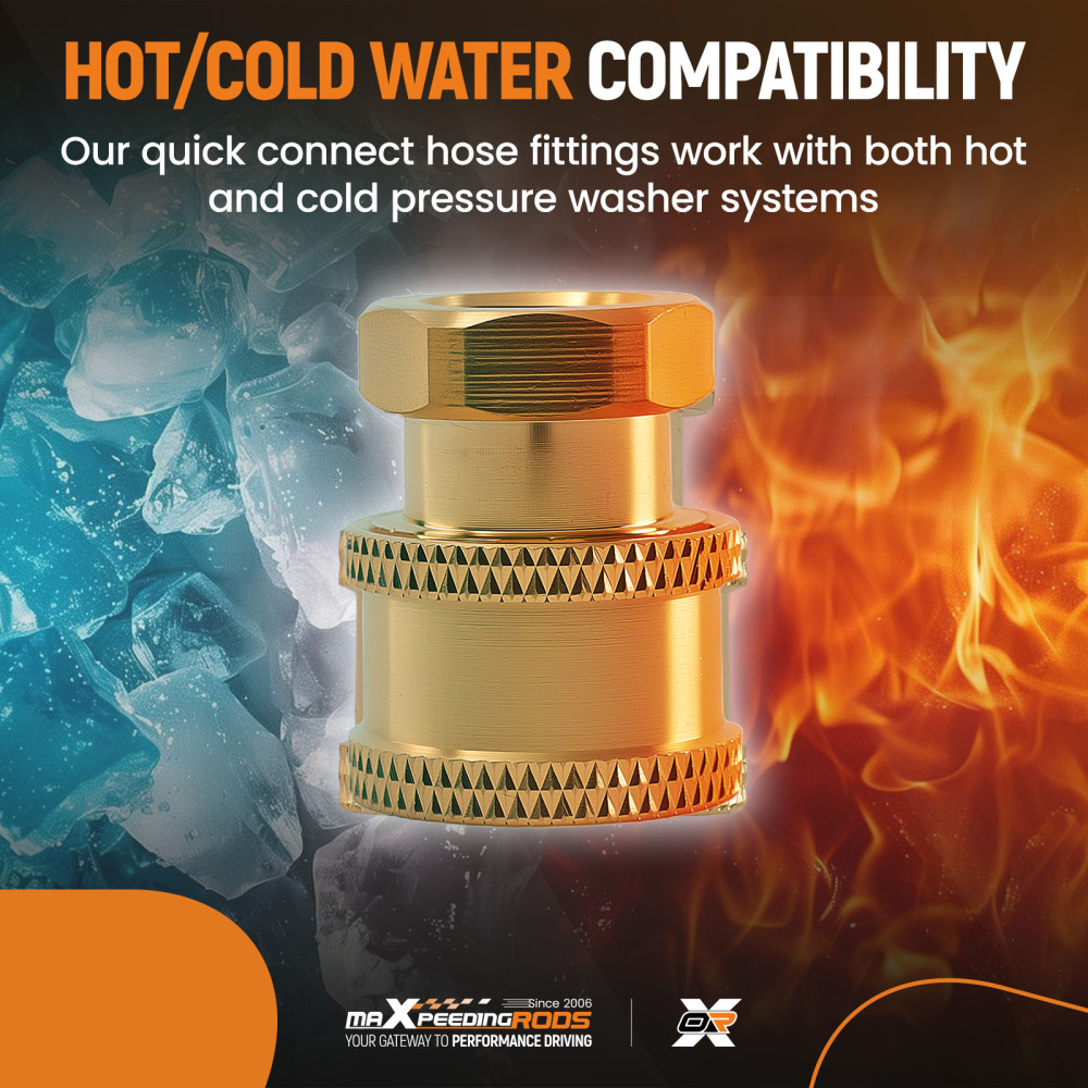 1/4 Quick Connect Adapter to Female NPT Brass for Pressure Washer Pump 2PCS