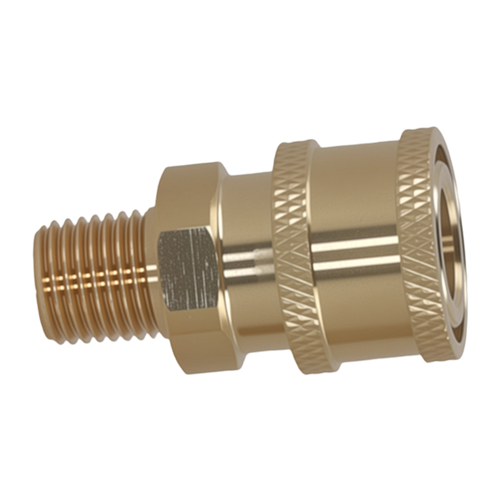 2Pcs 1/4 Quick Connect Male NPT Thread High Pressure Washer Adapter Fitting