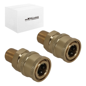 2Pcs 1/4 Quick Connect Male NPT Thread High Pressure Washer Adapter Fitting